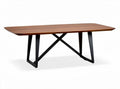 Wooden dining table with black metal legs 180 x 90 x 75cm