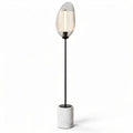 Modern floor lamp with marble base and glass shade 20 x 20 x 150cm