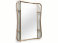 Decorative wall mirror with metal frame and modern design 80 x 60 x 4cm